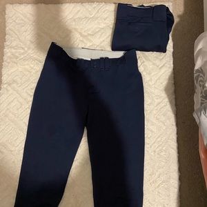 Navy Mizuno Softball Pants